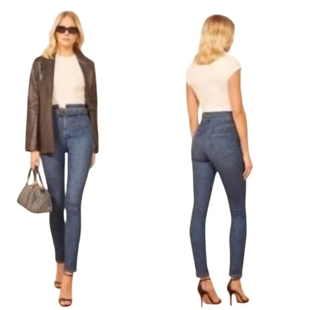 Reformation Kayo belted high waisted skinny jean size 25